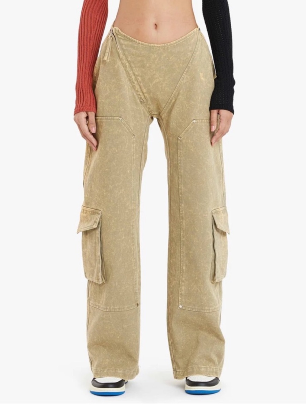 RUVE korl cargo Pants Sage Wide Leg Y2K Streetwear NWT size Medium